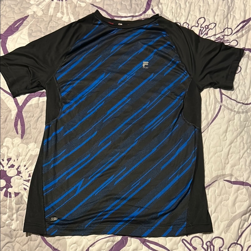 FILA Black and Blue Athletic T-Shirt